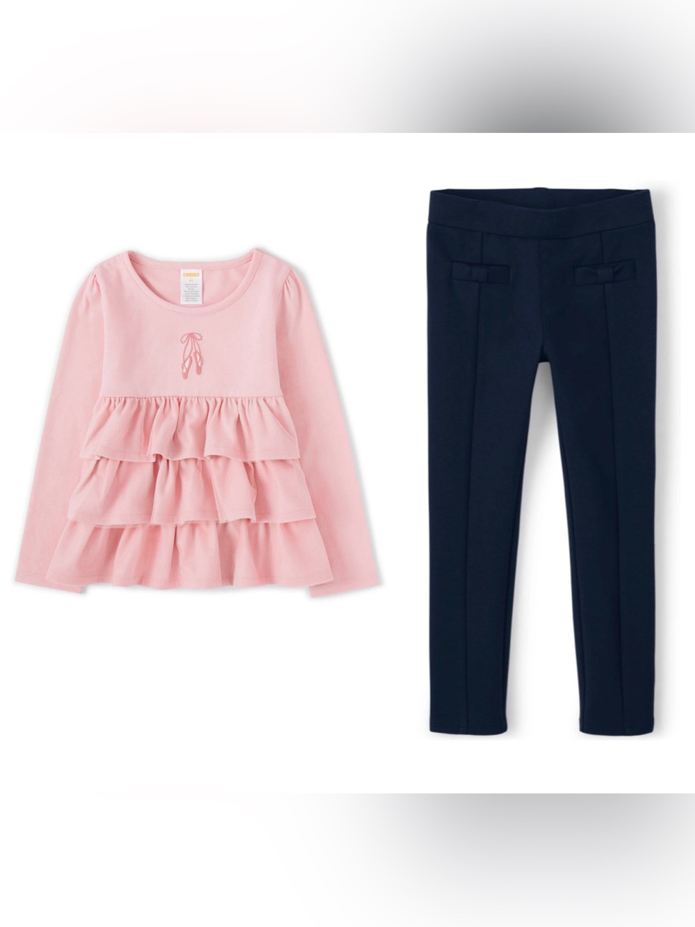 New Gymboree Girls 6 Peplum Top & Ponte Jeggings Pants Set Embroidered Pink Blue